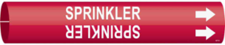 SPRINKLER Pipe Marker, Fits Pipes 4" Dia. Thru 6" Dia.