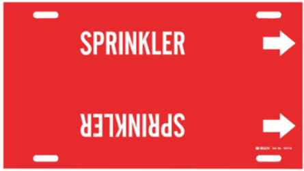 SPRINKLER Pipe Marker, 24" W, Fits Pipes 8" Dia. Thru 9.875" Dia.