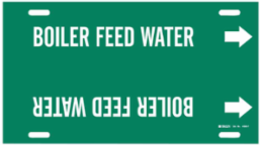 Boiler Feed Water Pipe Marker, 8 Inch H x 16 Inch W, Fits Pipes 6 Inch to 7-7/8 Inch