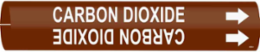 Snap-On Pipe Marker: CARBON DIOXIDE, Fits Pipes 4" Dia. Thru 6" Dia.