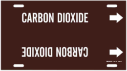 Snap-On Pipe Marker: CARBON DIOXIDE, 24" W, Fits Pipes 8" Dia. Thru 9.875" Dia.
