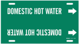 Domestic Hot Water Pipe Marker, 24" W, Fits Pipes 8" Dia. Thru 9.875" Dia.