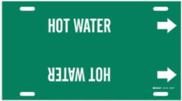 Hot Water Pipe Marker, 8" H x 16" W, Fits Pipes 6" Dia. Thru 7.875" Dia.