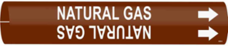 NATURAL GAS Pipe Marker, Fits Pipes 0.75" Dia. Thru 1.375" Dia.