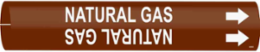 NATURAL GAS Pipe Marker, Fits Pipes 1.5" Dia. Thru 2.375" Dia.