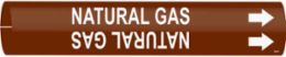 NATURAL GAS Pipe Marker, Fits Pipes 4" Dia. Thru 6" Dia.
