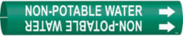 Non-Potable Water Pipe Marker, 2" H x 2" W, Fits Pipes 2.5" Dia. Thru 3.875" Dia.