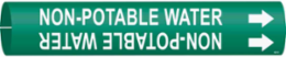 Non-Potable Water Pipe Marker, Fits Pipes 4" Dia. Thru 6" Dia.