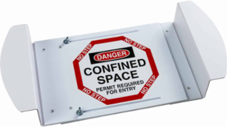 DANGER Confined Space Permit Required For Entry Sign, 21" H x 30" W x 0.24" D, Polystyrene;Polyester