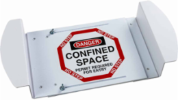 DANGER Confined Space Permit Required For Entry Sign, 21" H x 30" W x 0.24" D, Polystyrene;Polyester