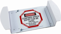 DANGER Confined Space Entry Can Be Fatal Follow All Confined Space Entry Procedures Sign, 21" H x 30" W x 0.24" D, Black/Red on White