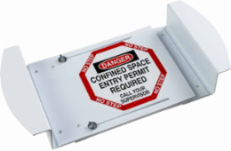 DANGER Confined Space Entry Permit Required Call Your Supervisor Sign, 21" H x 30" W x 0.24" D, Black/Red on White