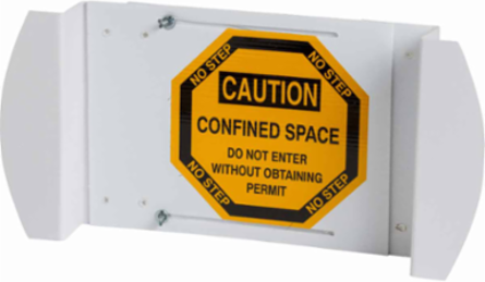 CAUTION Confined Space Notice Sign, 21 Inch H x 30 Inch W x 0.24 Inch D, Black on Yellow