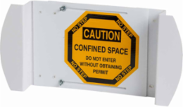 CAUTION Confined Space Notice Sign, 21 Inch H x 30 Inch W x 0.24 Inch D, Black on Yellow