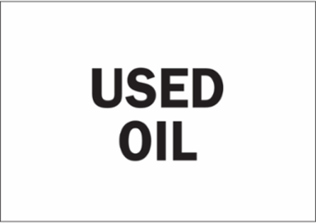 Used Oil Sign, 7" H x 10", Polyester