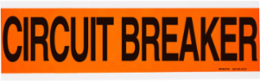 CIRCUIT BREAKER Label, 2.25" H x 9" W x 0.0073" D