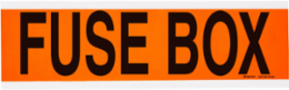 FUSE BOX Label, 2.25" H x 9" W x 0.0073" D