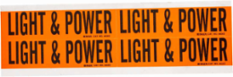LIGHT & POWER Label, Card of 4 Labels