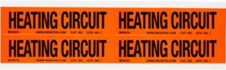 HEATING CIRCUIT Labels, 1.125" H x 4.125" Wx 0.0073" D, Card of 4 Labels