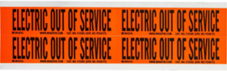 ELECTRIC OUT OF SERVICE Labels, Card of 4 Labels