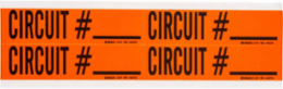 CIRCUIT # Label, Card of 4 Labels