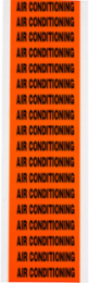 AIR CONDITIONING Label, 0.5 Inch H x 2.25 Inch W, Repositionable Vinyl Cloth, 18 Labels