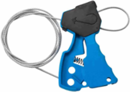 Original Cable Lockout with 6 ft Galvanized Steel Cable, Blue, Nylon Body