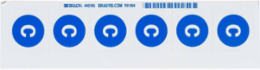 C Labels - 1.5 in H x 1.5 in W, Vinyl, Blue on White, Self-Adhesive, Outdoor Use