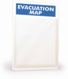 Evacuation Map Display Holder, 15" H x 11" W, Acrylic