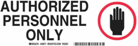 Authorized Personnel Only Sign, 3.5 Inch H x 10 Inch W, Non-Reflective Aluminum