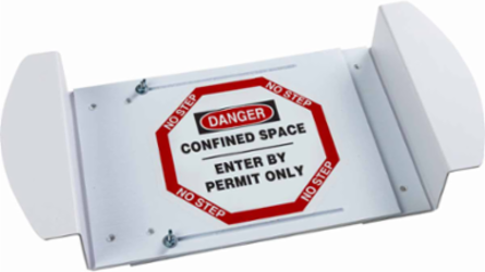 DANGER Confined Space Enter By Permit Only Sign, 30.5" H x 42" W x 0.24" D, Polystyrene;Polyester