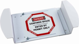 DANGER Confined Space Enter By Permit Only Sign, 30.5" H x 42" W x 0.24" D, Polystyrene;Polyester