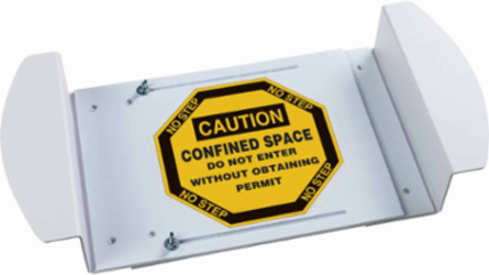 Caution Confined Space Sign, 30.5 Inch H x 42 Inch W, Abrasion-Resistant, Gloss Finish