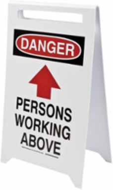 DANGER Floor Stands, PERSONS WORKING ABOVE
