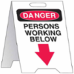DANGER Floor Stands, PERSONS WORKING BELOW
