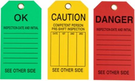 Scaffold Status Holder and Tags, Includes (3) Scaffold Tags, Holder