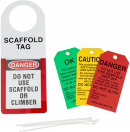 Scaffold Status Holder and Tags, Includes (3) Scaffold Tags, Holder