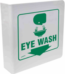 L Eye Wash Sign, 12" H x 9" W x 0.055" D, Polyethylene
