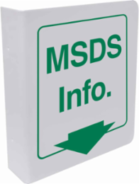 L MSDS Info Sign, 12" H x 9" W x 0.055" D, Polyethylene