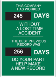 Safety Scoreboard, This Company Has Worked 245 Days Without A Disabling Injury, The Best Previous Record Was 256 Days…
