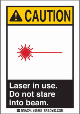 Premier Caution Sign-Laser 5/Package, 0.006" D, Polyester