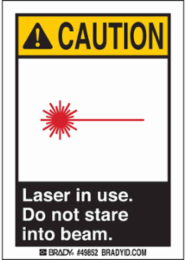 Premier Caution Sign-Laser 5/Package, 0.006" D, Polyester