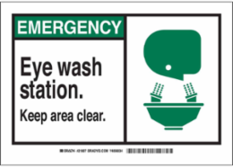 EMERGENCY Eye Wash Station. Keep Area Clear. 5/Package