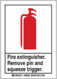 Fire Extinguisher Sign 5/Package, 0.006" D, , Polyester