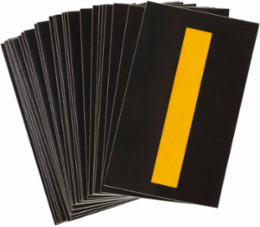 Reflective Number and Letter Labels, 2.875 Inch H x 1.75 Inch W, Pack of 25, Yellow on Black