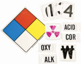 NFPA Placard System Kit, 11" H x 11" W x 0.1" D