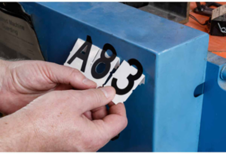5010 Series Number and Letter Labels, Pack of 10 Labels, Black, P