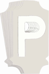 5040 Series Number and Letter Labels, Pack of 10 Labels, White, P