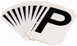 5050 Series Number and Letter Labels, Pack of 10 Labels, Black, P