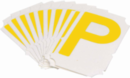 5060 Series Number and Letter Labels, Pack of 10 Labels, Yellow, P